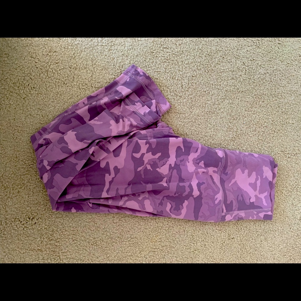 Lululemon align purple 21” camo. Like new